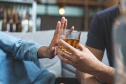 Saying no to drink because of relationship between alcohol and sleep apnea