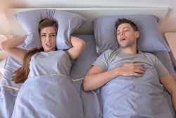 Man snoring, could benefit from anti-snoring device in Boca Raton